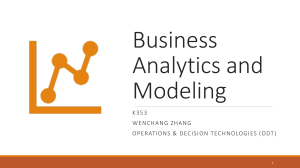 Business Analytics Course Syllabus
