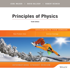 Principles of Physics Tenth Edition Textbook