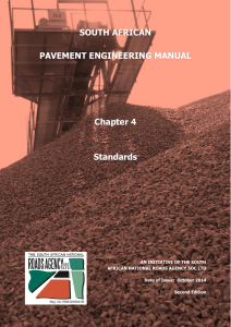 South African Pavement Engineering Manual Chapter 4 Standards