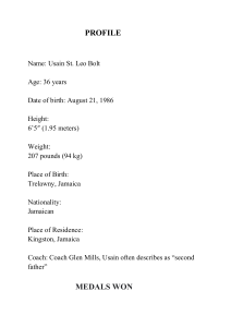Usain Bolt Profile: Medals, Records, and Career