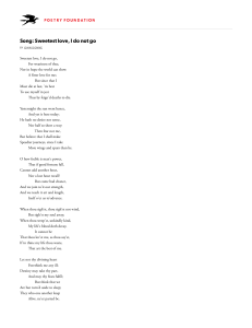 Sweetest Love, I Do Not Go by John Donne - Poetry Foundation