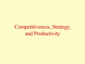 Competitiveness, Strategy, and Productivity - Business Education