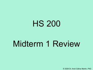 HS 200 Midterm 1 Review: Exam Details & Study Guide