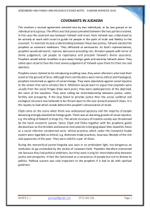 Covenants in Judaism Advanced Level Notes