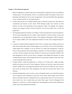Chapter 4: The Behavioral Approach