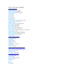 Level 1 Spanish Vocabulary: Activities & Self-Description