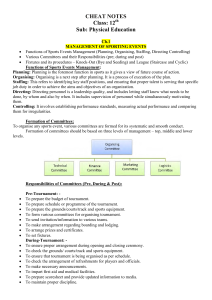 12th Grade Physical Education Cheat Notes: Management of Sporting Events