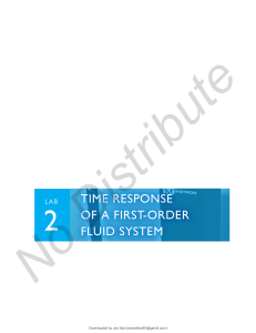 Lab 2: Time Response of First-Order Fluid System