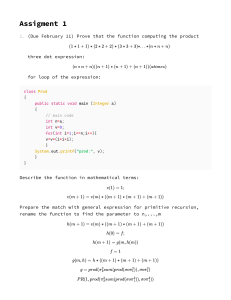 Assignment 1: Primitive Recursive Functions