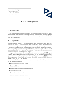 Maastricht University Buyout Proposal Case Study
