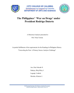 Philippines War on Drugs: Duterte's Historical Analysis