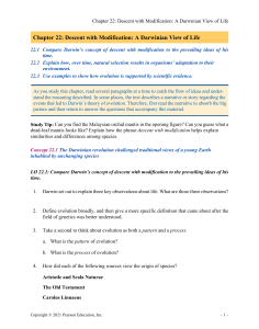 Chapter 22: Descent with Modification: A Darwinian View of Life
