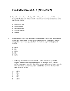 Fluid Mechanics I.A. 2 Exam Questions