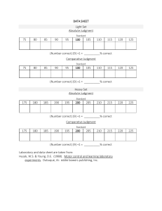 Data Sheet: Light & Heavy Set Judgment Tasks