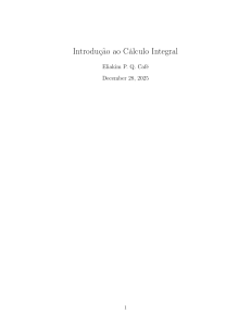 Introdu&ccedil;&atilde;o ao C&aacute;lculo Integral - Eliakim Caf&eacute;
