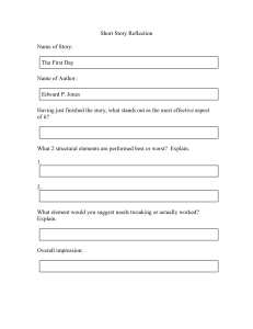 Short Story Reflection Worksheet: The First Day