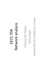 EECS 70A Network Analysis Syllabus