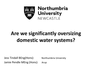 Are We Oversizing Domestic Water Systems? Pipe Sizing Research