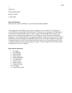 Live Music and City Branding Research Proposal