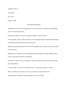 Vision Board Explanation: Personal Goals and Aspirations