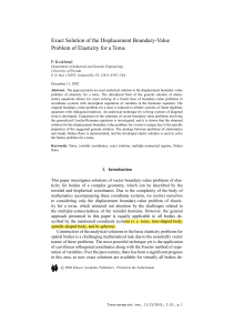 Exact Solution of Elasticity for a Torus