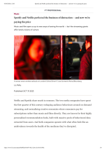 Spotify Netflix Distraction Business Impact