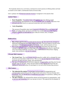 Hospitality Industry History: Process Management Evolution