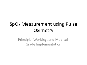 SpO₂ Measurement using Pulse Oximetry