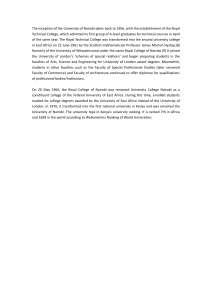 University of Nairobi History