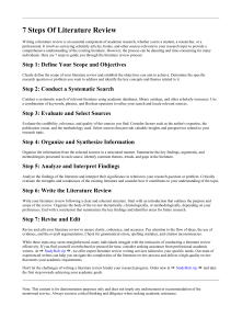 7 Steps of Literature Review Guide
