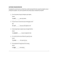 Keyword Transformation Exercises