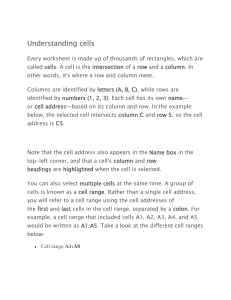 Definition Of Cell In Computer Understanding Cells in Spreadsheets