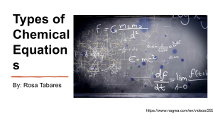 Types of Chemical Equations