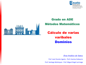 C&aacute;lculo de varias variables: Dominios - M&eacute;todos Matem&aacute;ticos