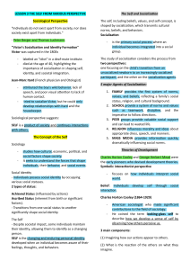 Lesson 3: The Self from Various Perspectives - Sociological View