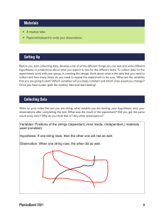 PhysicsQuest 2021 Mystery Tube Experiment Guide