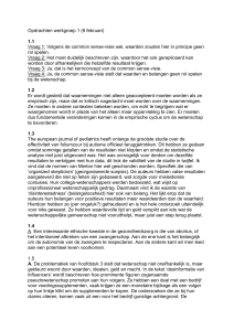 Wetenschapsfilosofie Opdrachten