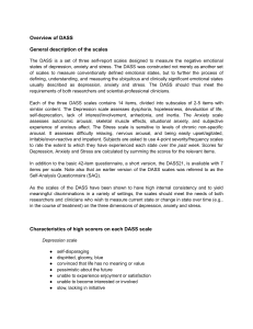DASS Manual: Depression Anxiety Stress Scales Overview
