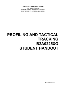 USMC Profiling and Tactical Tracking Student Handout