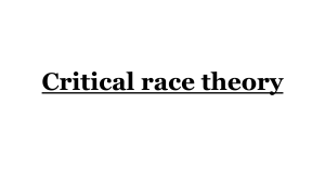 Critical Race Theory: An Introduction