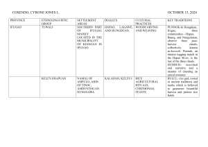 Ifugao Cultural Practices: Tuwali & Keley-I Traditions