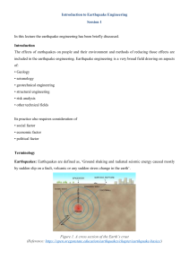 Introduction to Earthquake Engineering Lecture Notes