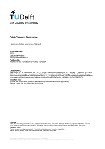 Public Transport Governance: A Handbook Chapter