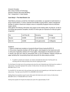 Decision Analysis Assignment: 3 Case Studies
