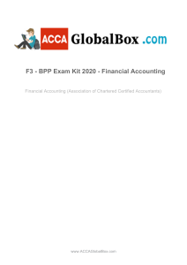F3 Financial Accounting BPP Exam Kit 2020