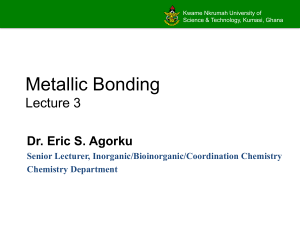 Metallic Bonding Lecture Notes
