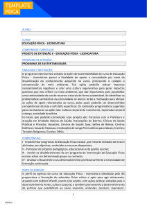 Modelo PDCA para Projeto de Extens&atilde;o em Educa&ccedil;&atilde;o F&iacute;sica