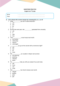 6th Grade English Practice Worksheet