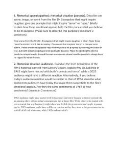 Dr. Strangelove Exam Questions