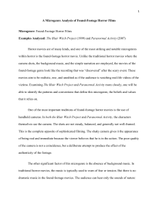 Found-Footage Horror Films: A Microgenre Analysis